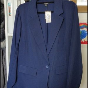 Torrid Navy Longline Boyfriend Blazer